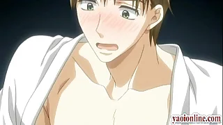 Blonde hentai unconcerned licking his boyfriend